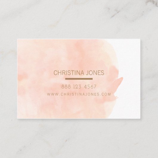 ★の美しい赤面の水彩画 名刺 (裏面)