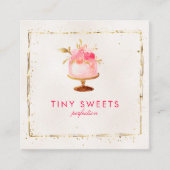 ★の美しいPatisserie、ベーカリー、ケーキ及び菓子 スクエア名刺 (正面)