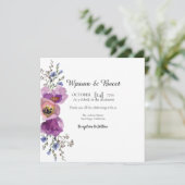 の美結婚しいフローラスクアカードテンプレートベクトル 招待状 (スタンド正面)