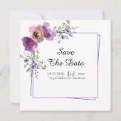 の美結婚しいフローラスクアカードテンプレートベクトル 招待状 (裏面)