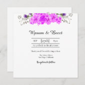 の美結婚しいフローラ入力カード 招待状 (正面/裏面)