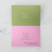 の考えあなたのピンクのバラ カード (内部)