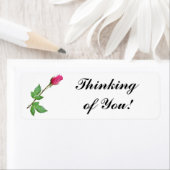 の考えあなた – バラ芽 – 差出人住所ラベル ラベル (インサイチュ)