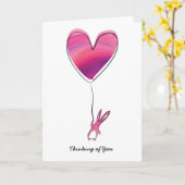 の考えうさぎハートカード カード (黄色い花)