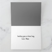 の考えかわいいクマの抱擁 カード (内部)