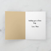 の考えかわいいクマの抱擁 カード (内部)