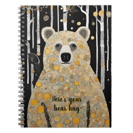 の考えかわいいクマの抱擁 ノートブック