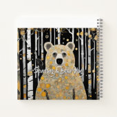 の考えかわいいクマの抱擁 ノートブック (裏面)