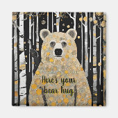 の考えかわいいクマの抱擁 マグネット (正面)