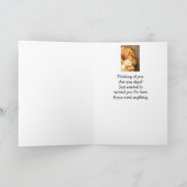 の考えかわいい悲しいゴールデンレトリバードッグペット カード (内部)