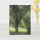 の考えるあなたスペインのの苔とビーズ カード (黄色い花)