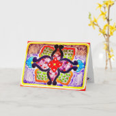 の考えるタルベカラフルラ・メキシコの挨拶 カード (黄色い花)