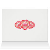 の考えるハートの中に赤グラデーションいテンプレート (内部横(上))