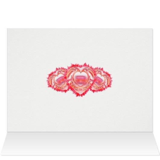 の考えるハートの中に赤グラデーションいテンプレート (内部横(上))