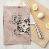 の考えるパステルが茶タオルを撚る キッチンタオル (四つ折り)