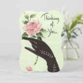 の考えるヴィンテージ手袋の手とバラ (スタンド正面)