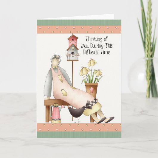 の考える悔やみや弔慰ソフトPrimグリーティングカード カード (正面)