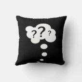 の考える黒モノクロフラット漫画 クッション (裏面)