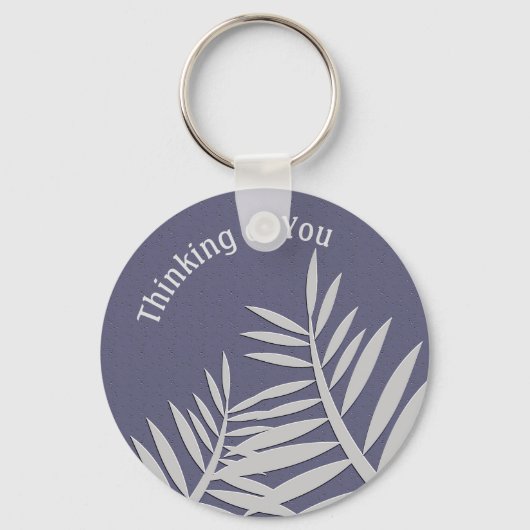 の考えるYou Purple Leaf Silhouette Friendship キーホルダー (正面)