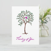 の考えカード、ハートの木 サンキューカード (スタンド正面)