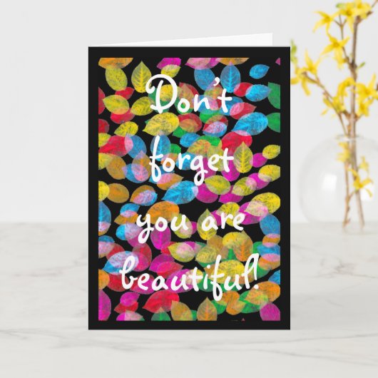 の考えガールフレンドとカラフルの離れの カード (黄色い花)