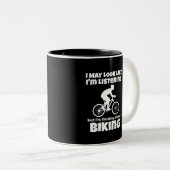 の考えサイクリングについておもしろい ツートーンマグカップ (正面右)