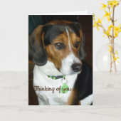 の考えビーグルのカード カード (黄色い花)