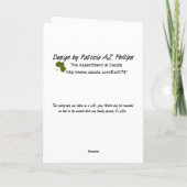 の考えピンクのバラのモノクロ写真 カード (裏面)