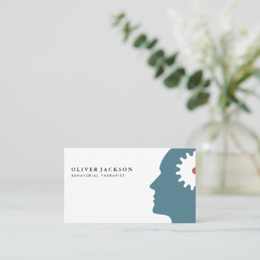 の考え心のアイコン 名刺 (スタンド正面)