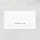 の考え心のアイコン 名刺 (裏面)