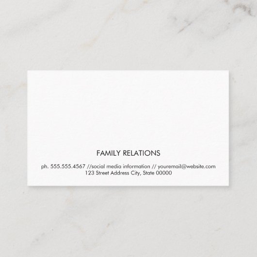 の考え心のアイコン 名刺 (裏面)