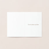 の考え晴れた日の前にメッセージをカスタム送信 箔カード (内部)