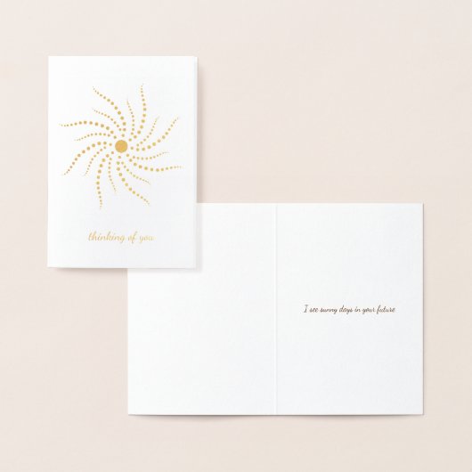 の考え晴れた日の前にメッセージをカスタム送信 箔カード (ディスプレー)