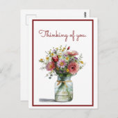 の考え水の色のデイジー ポストカード (正面/裏面)