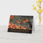 の考え秋ウォーターフォールのカード カード (黄色い花)