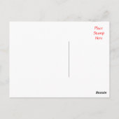 の考え英語ブルドッグ犬の子犬はがき ポストカード (裏面)