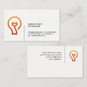 の考え電球プラグアイコン 名刺 (正面/裏面)