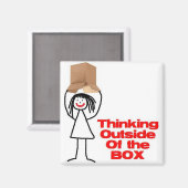 の考えBox Cartoonの外 マグネット (正面/裏面)