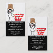 の考えBox Cartoon Business Cardの外 名刺 (正面/裏面)