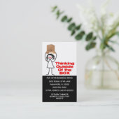 の考えBox Cartoon Business Cardの外 名刺 (スタンド正面)