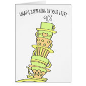 の考えCupスタックカラフルグリーティングカード (正面)