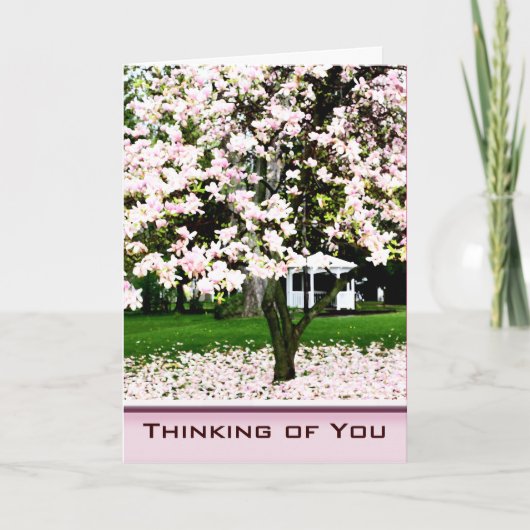の考えMagnolia Tree Greeting Card カード (正面)