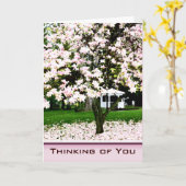 の考えMagnolia Tree Greeting Card カード (黄色い花)