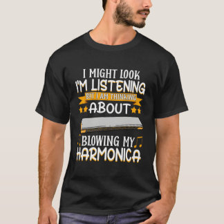 の考えMy Harmonica Player Hにつおもしろいいて Tシャツ