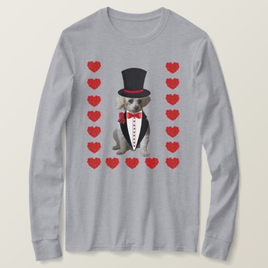 の考えYou Poodle Redies長袖Tシャツ Tシャツ (デザイン正面)