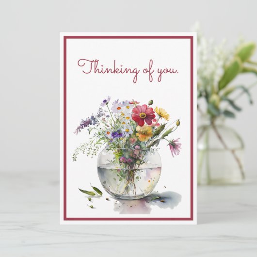 の考えYou Waterカラーデイジーをガラスの花瓶に (スタンド正面)