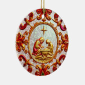 ～の聖降誕祭を厩舎で行う セラミックオーナメント (右)