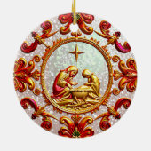 ～の聖降誕祭を厩舎で行う セラミックオーナメント (裏面)