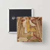 の聖餐杯を保持するEzekielおよび天使 缶バッジ (正面&裏面)