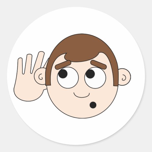 の聞ステッカー ラウンドシール (正面)